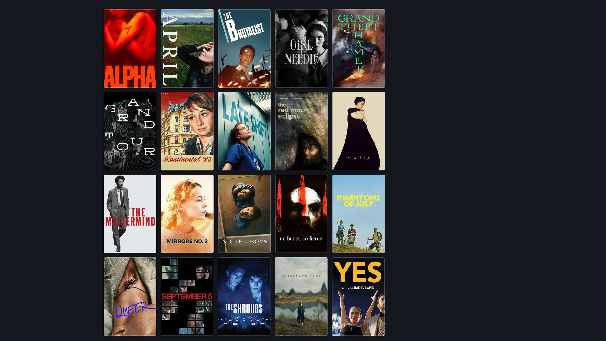 Meine 20 Lieblingsfilme in 2025