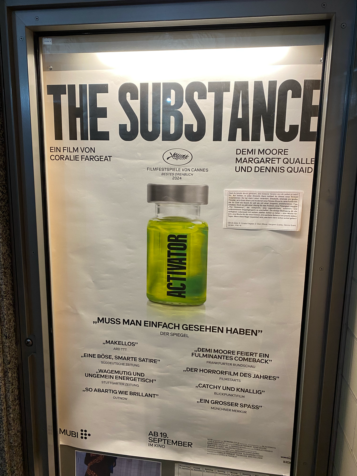 Kinotagebuch: The Substance (2024)