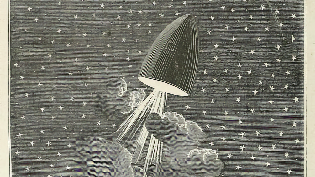 Jules Vernes 1870er Ausgabe von „Von der Erde zum Mond" ist wunderschön illustriert