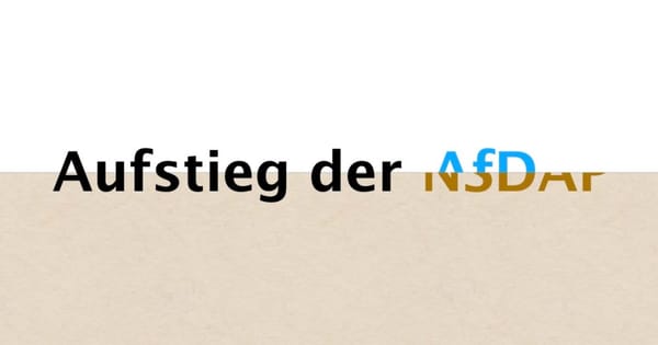 (Hi)storytelling: „Schon wieder – Der Aufstieg von NSDAP/AfD"