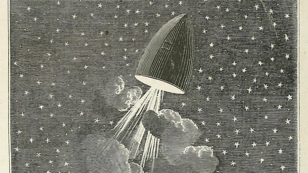 Jules Vernes 1870er Ausgabe von „Von der Erde zum Mond" ist wunderschön illustriert